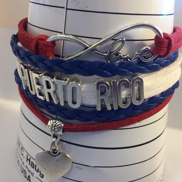 Puerto Rico leather charm Bracelet - Picture 4 of 6